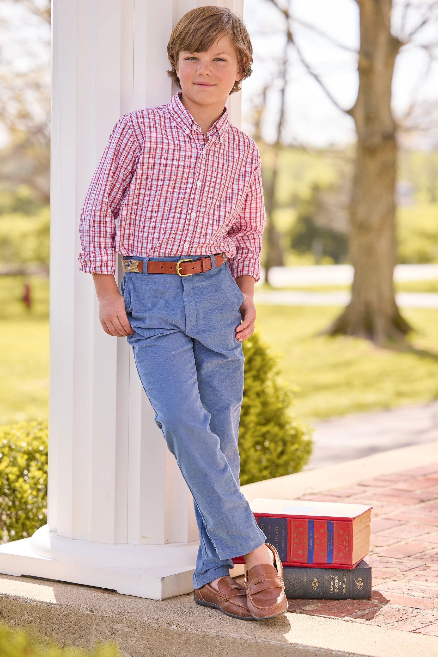 Classic Stormy Blue Corduroy Pants