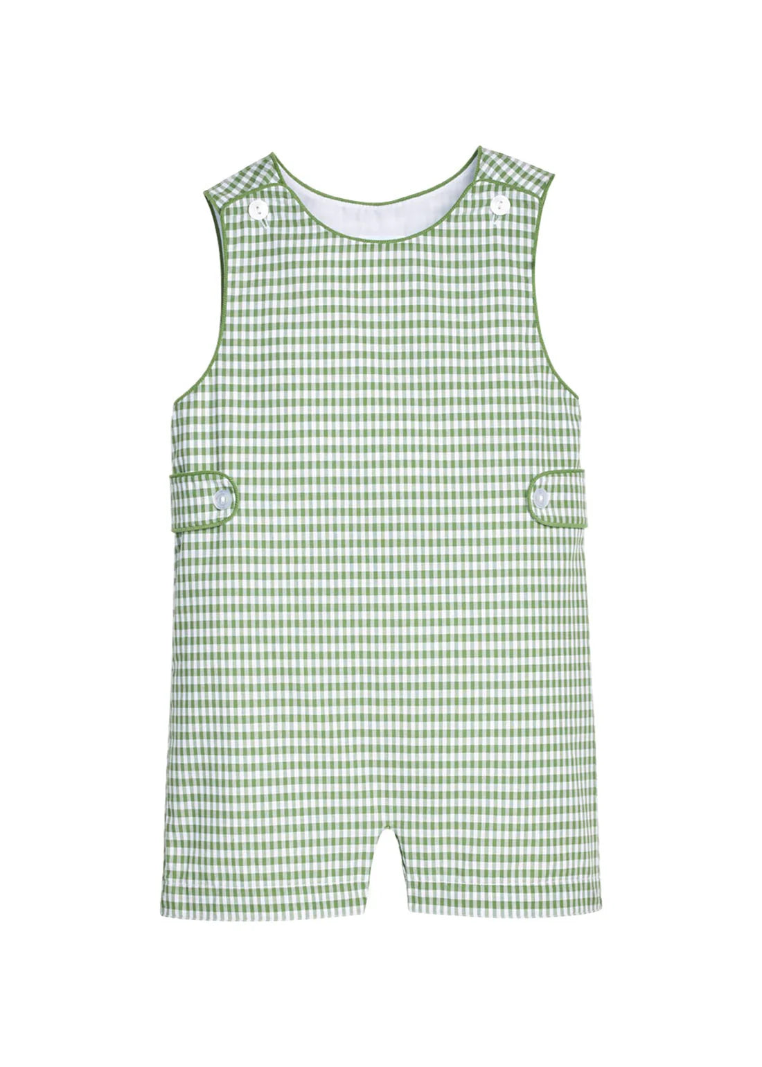 Button Tab Jon Jon Set- Watercress Gingham