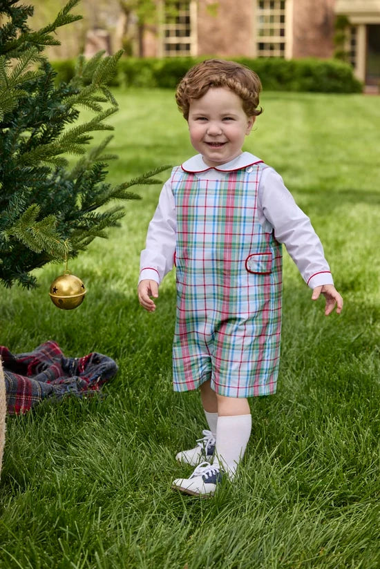 Button Tab Jon Jon Set- Douglas Plaid