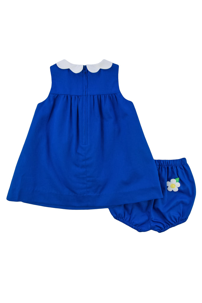 Finewale Pique Dress & Bloomer With Flowers