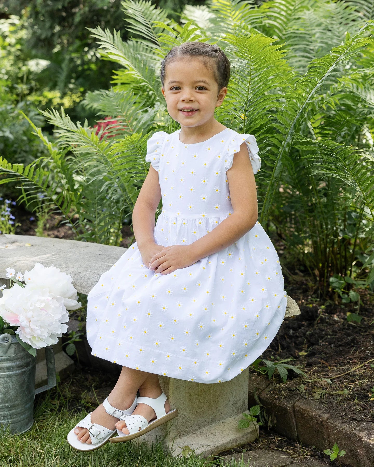 Embroidered Daisy Dress