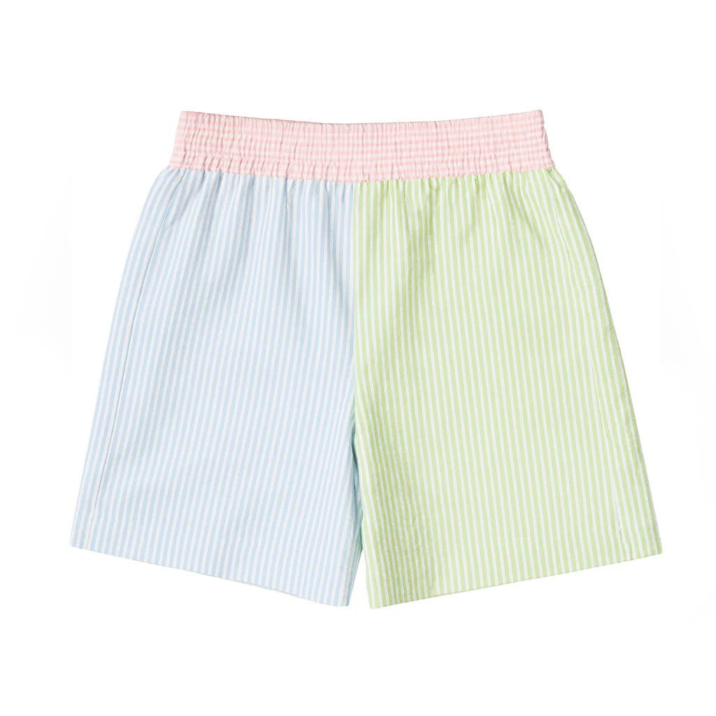 Stripe Seersucker Swim Trunk