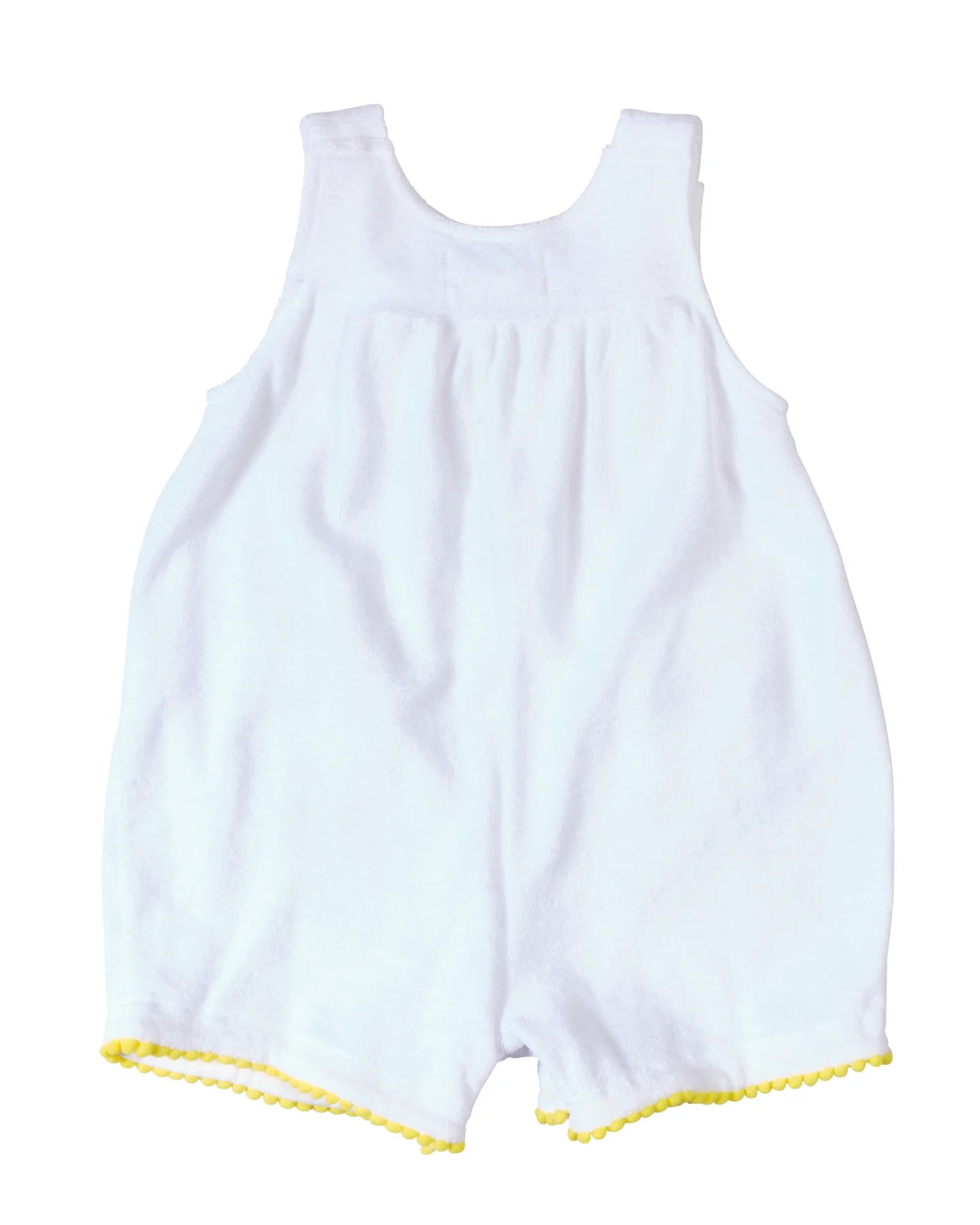 Terry Romper With Pom Poms