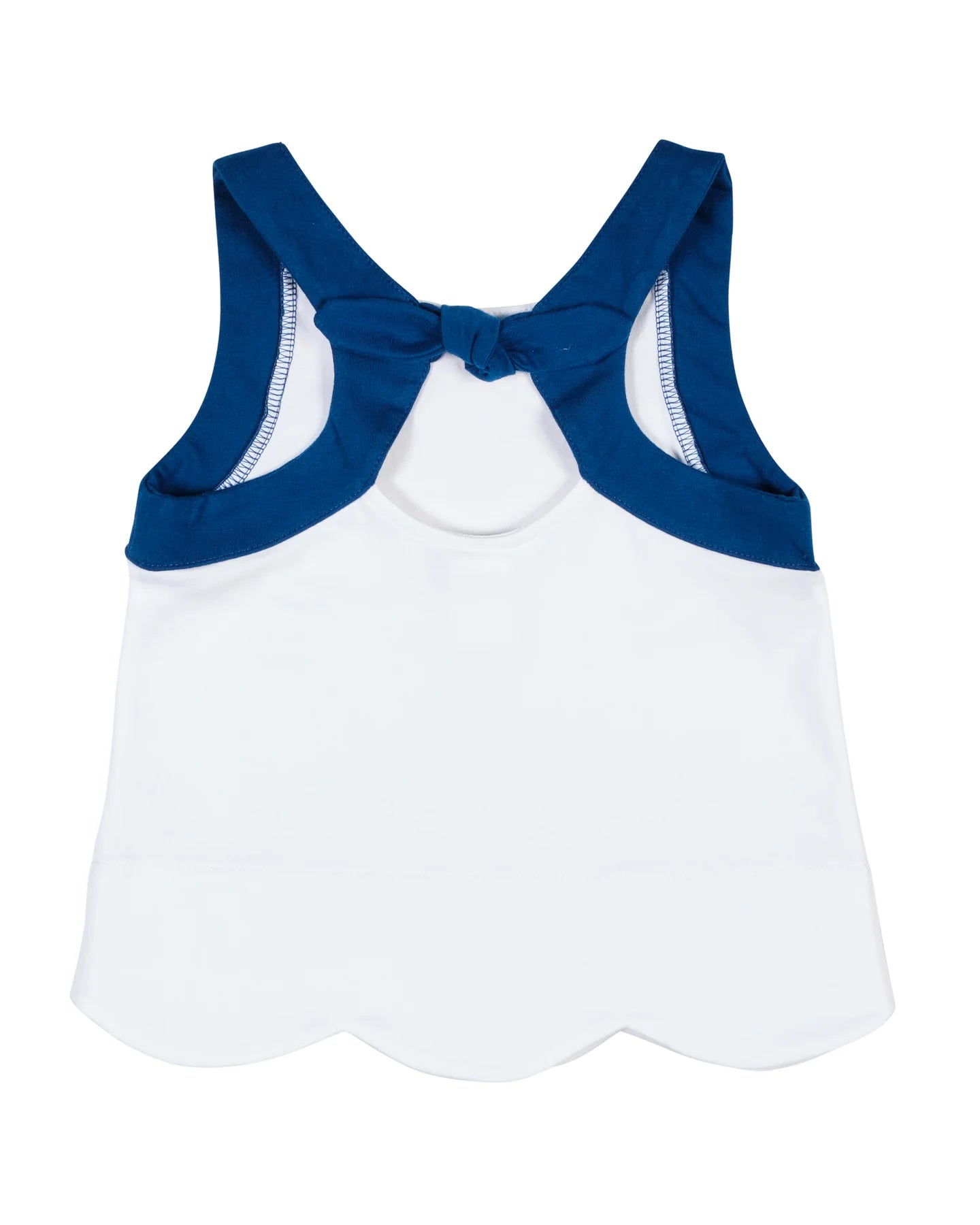 Knit Top With Scallop Hem and Flowers