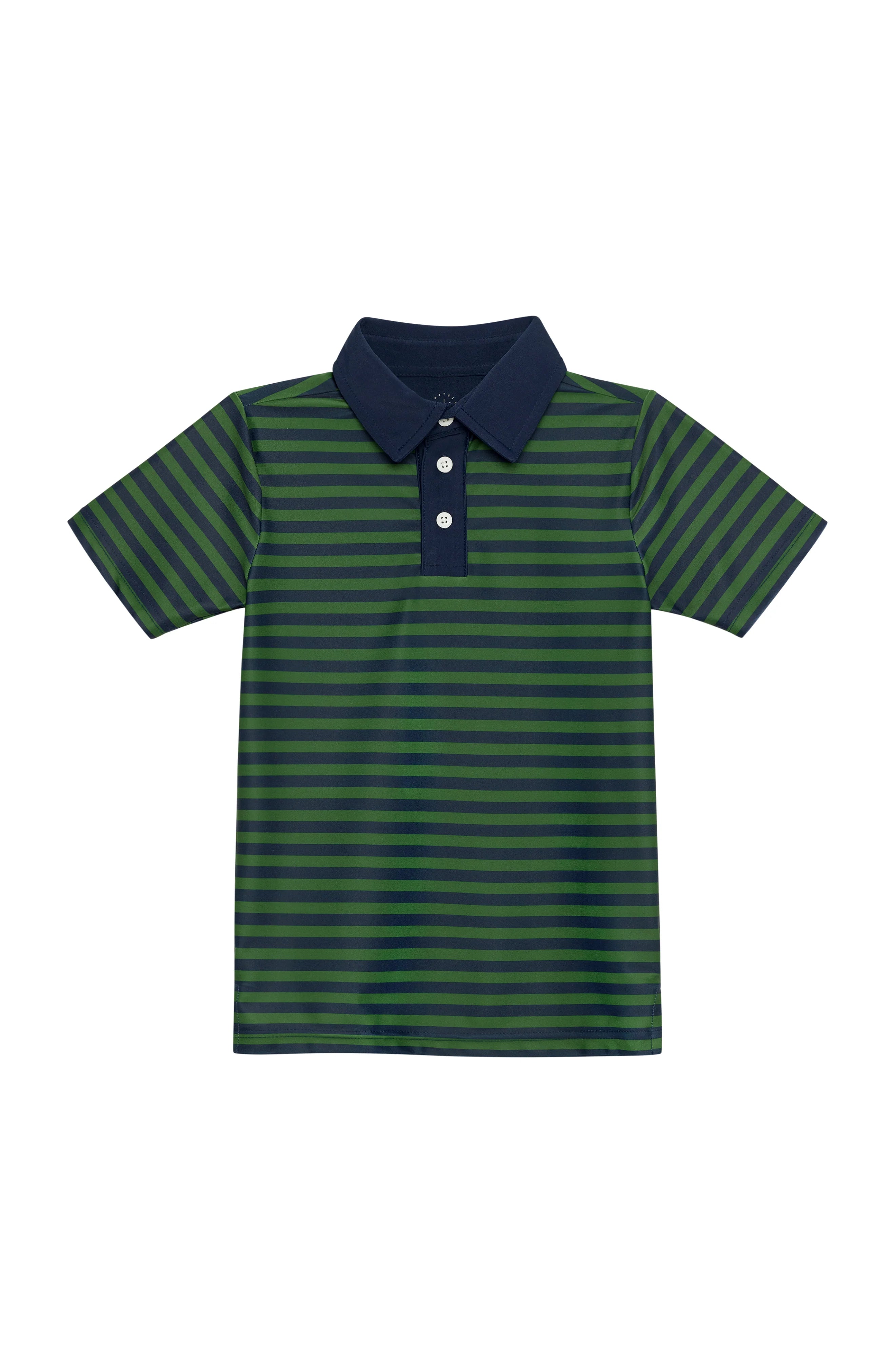 Navy/Dark Green QB Stripe Polo