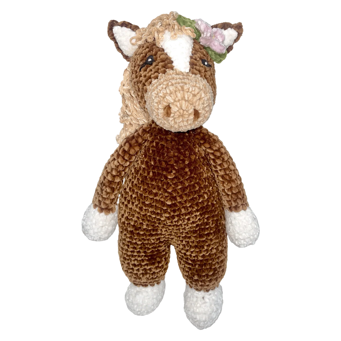 Peony the Pony Chenille Crochet Doll