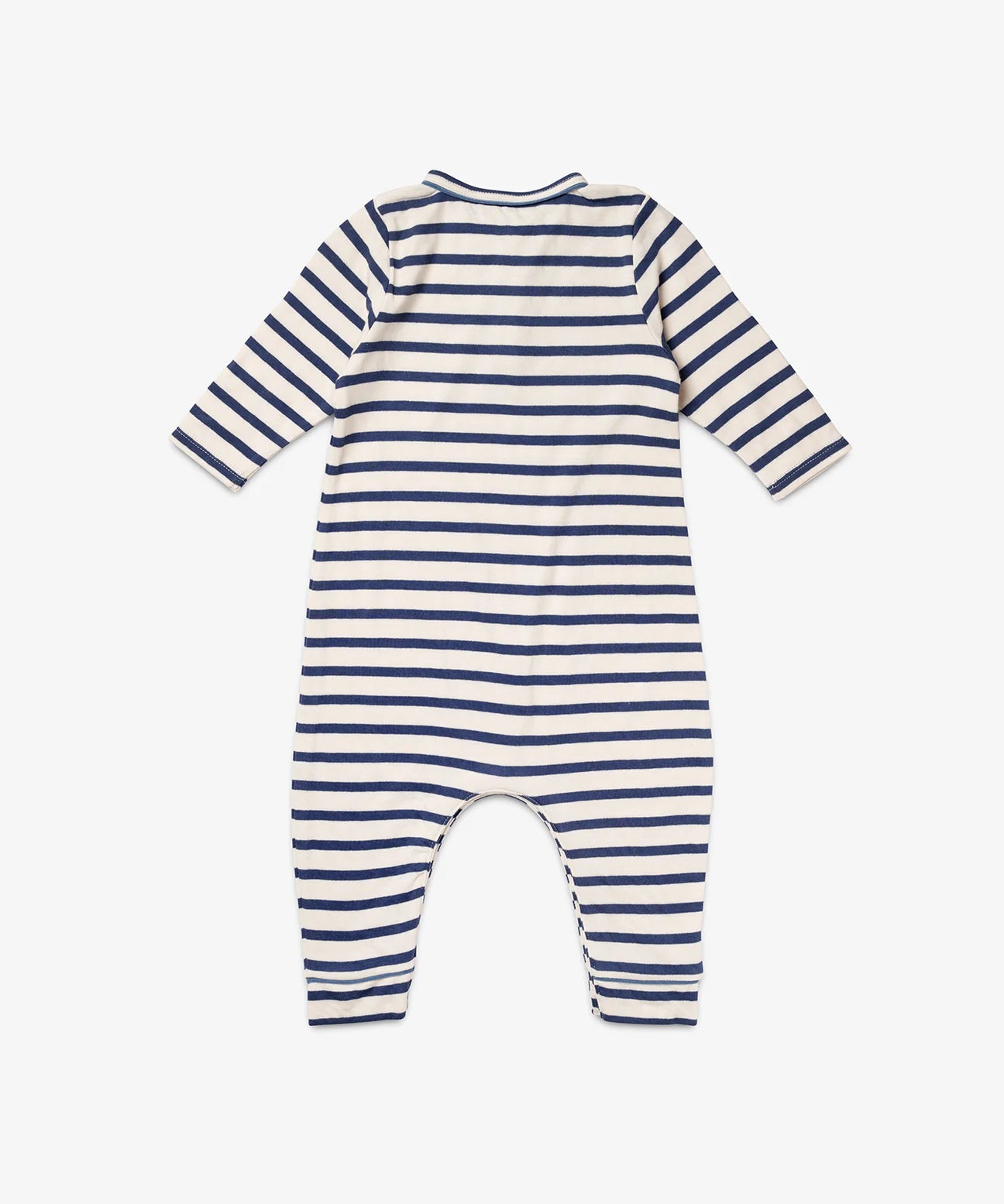 Campbell Romper- Navy Stripe