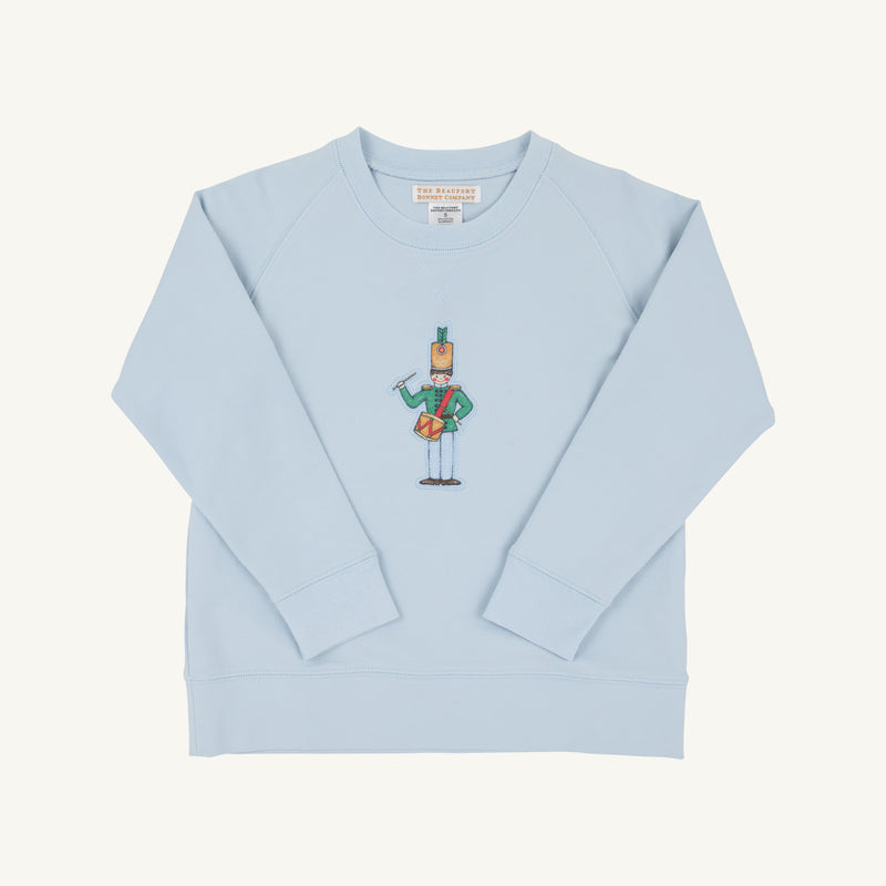 Cassidy Comfy Crewneck- Buckhead Blue Drummer Boy