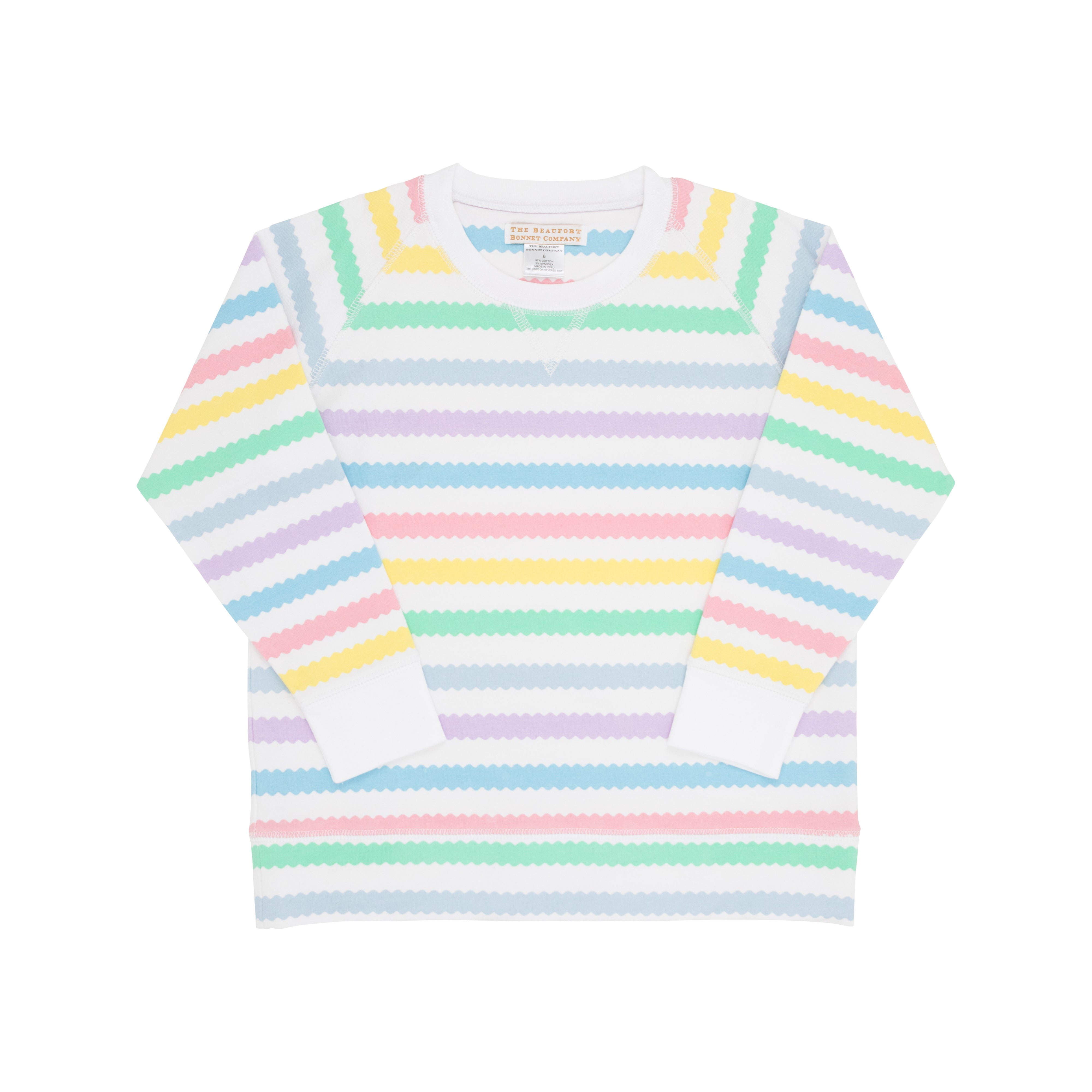 Cassidy Comfy Crewneck - Wellington Wiggle Stripe