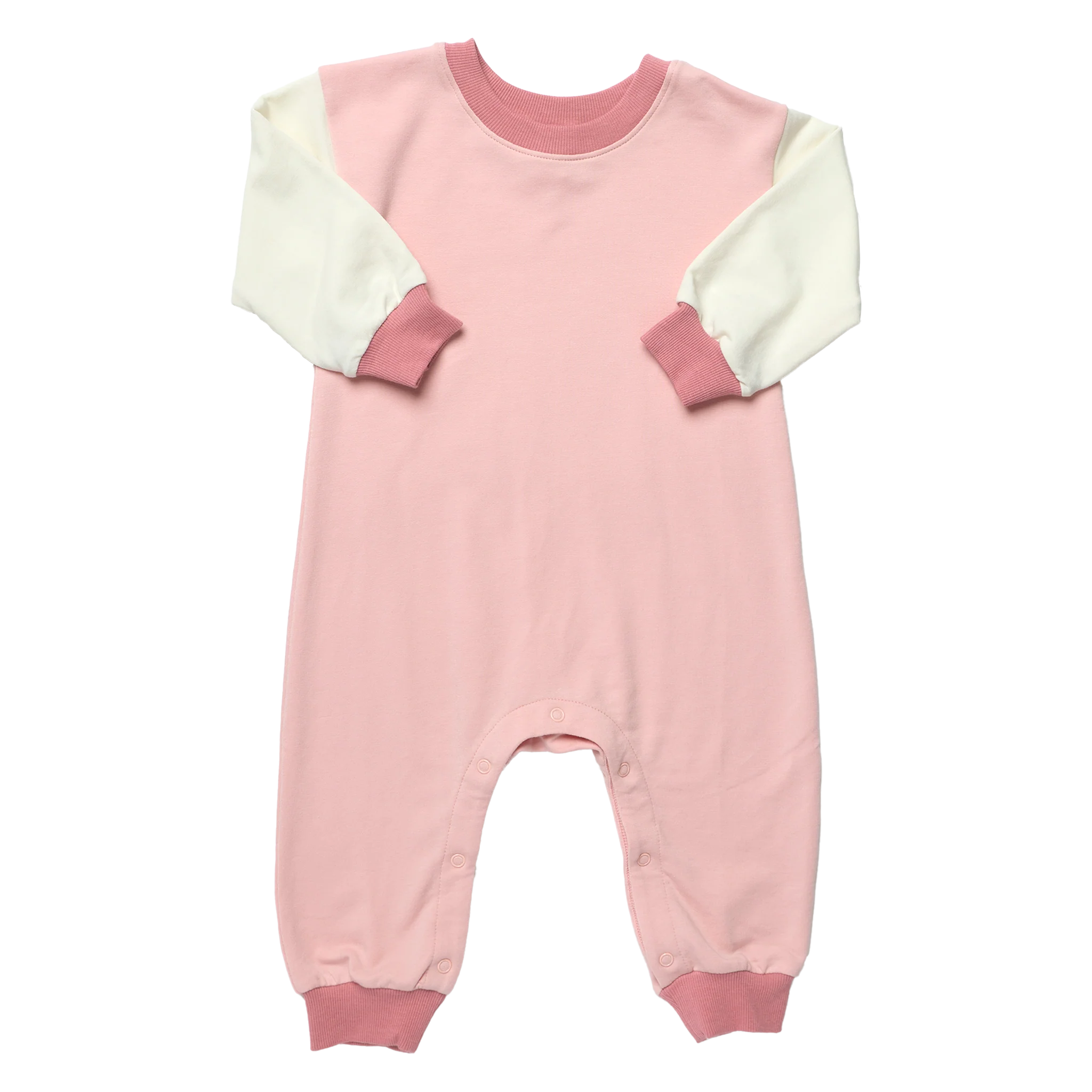Baby Runaround Jumpsuit- Pink Colorblock
