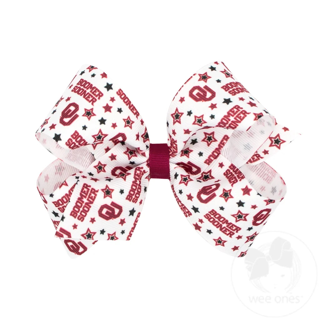 Collegiate Star Print Bow