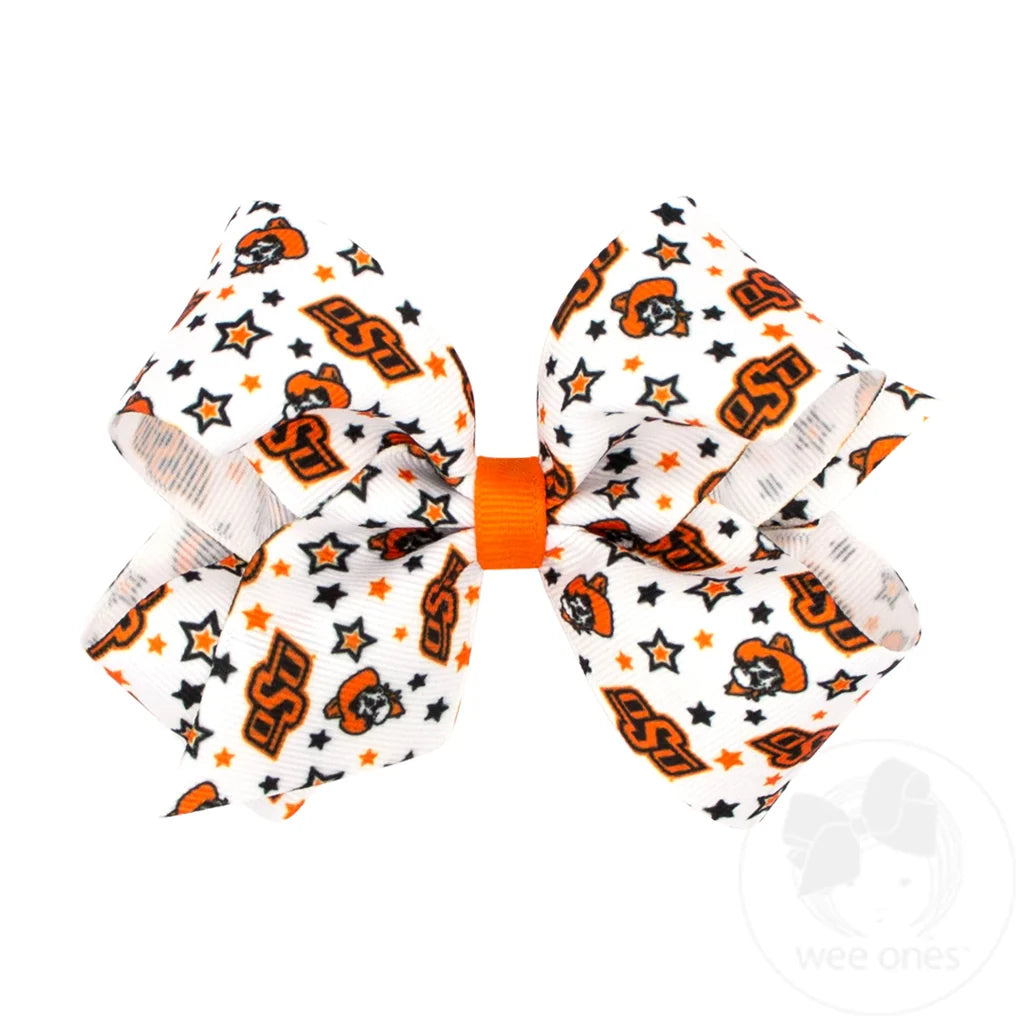 Collegiate Star Print Bow