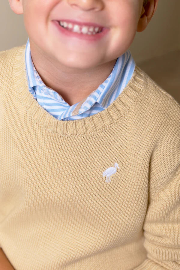 Long Sleeve Prim & Proper Polo- Barrington Blue Stripe