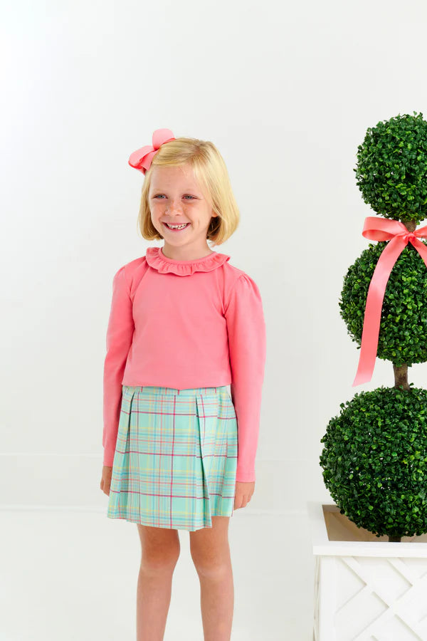 Reece Ruffle Top- Parrot Cay Coral