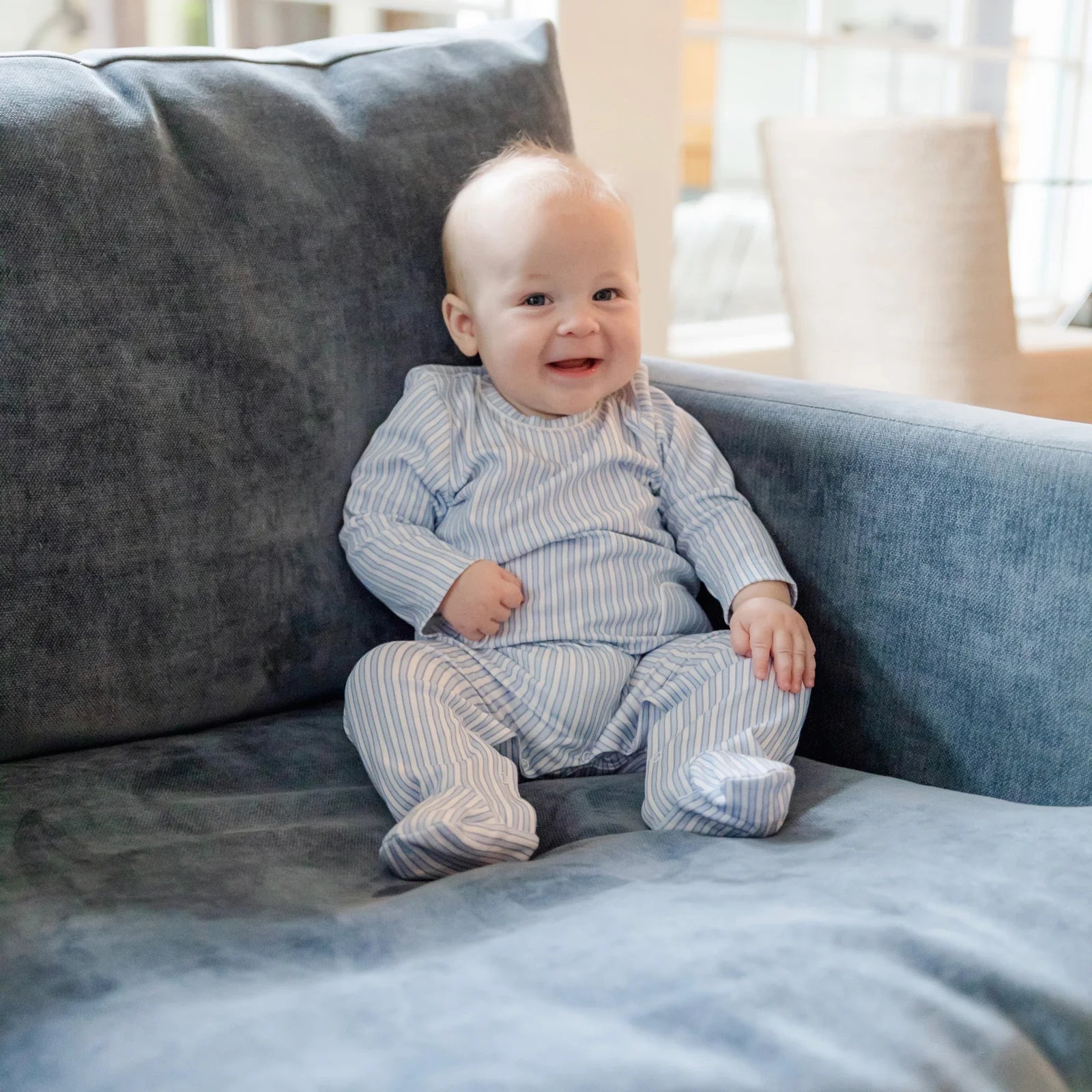 Preston Boys' Romper- Classic Stripe