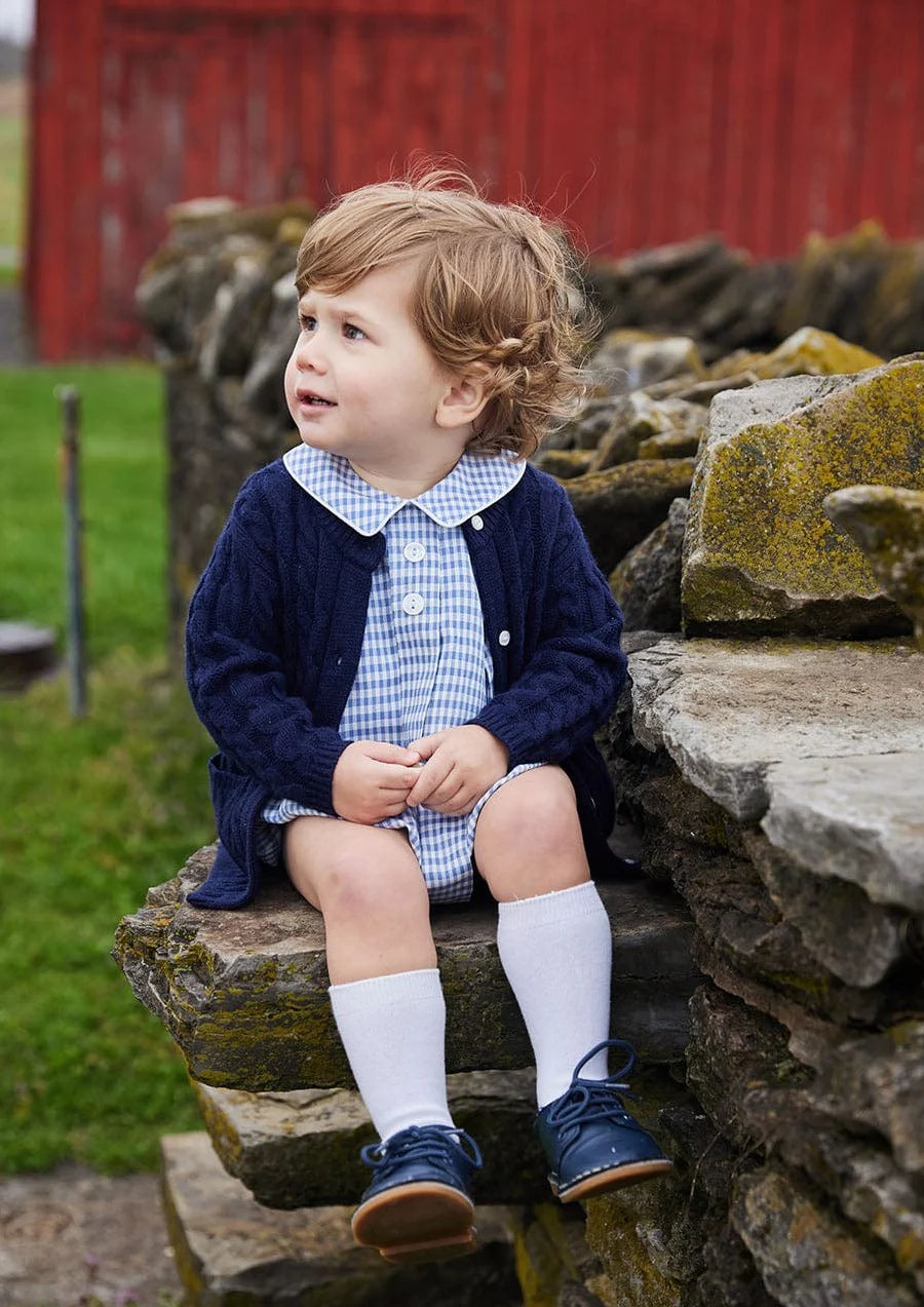 Davant Bubble- Gray Blue Gingham