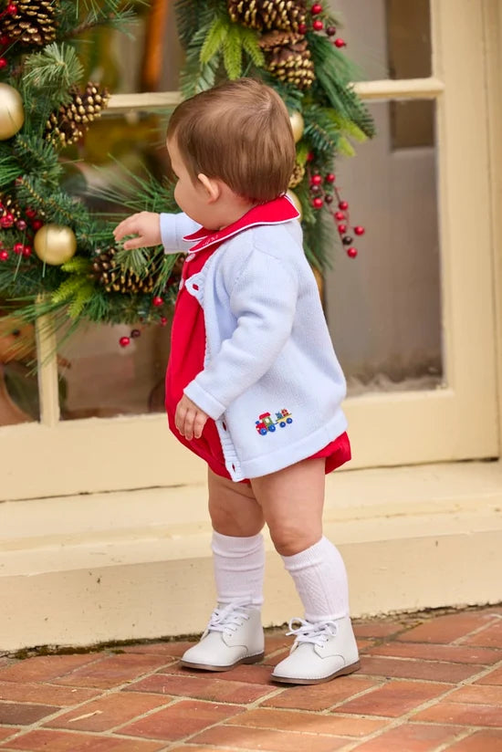 Crochet Cardigan- Holiday Train