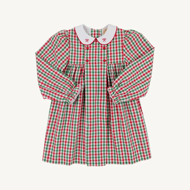 Della Marie Dress- Richmond Red Kiawah Kelly Green Gingham