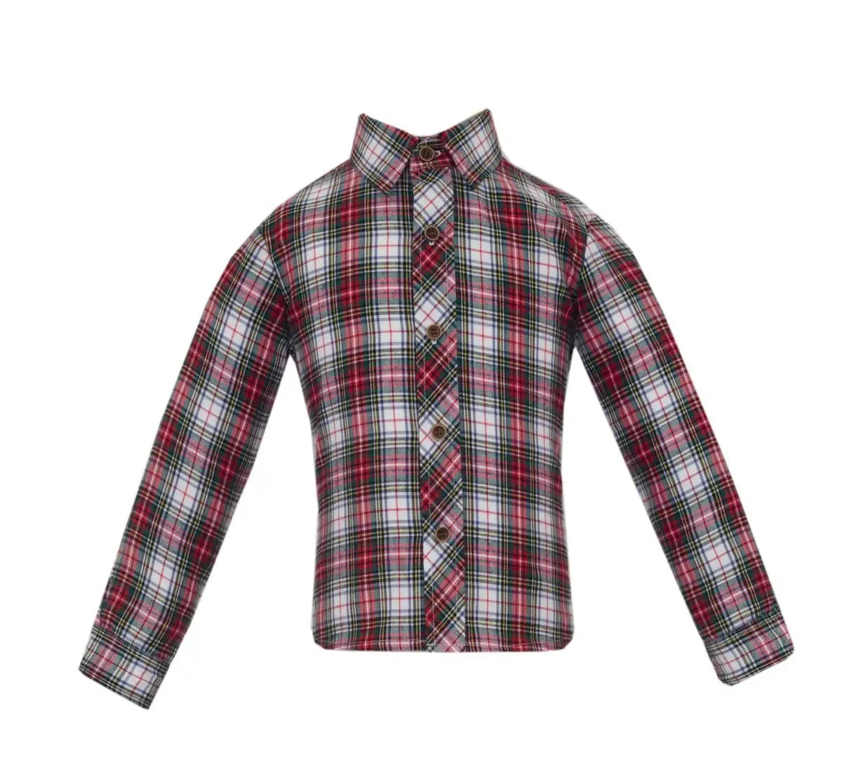 Charles Red & White Plaid Button Down