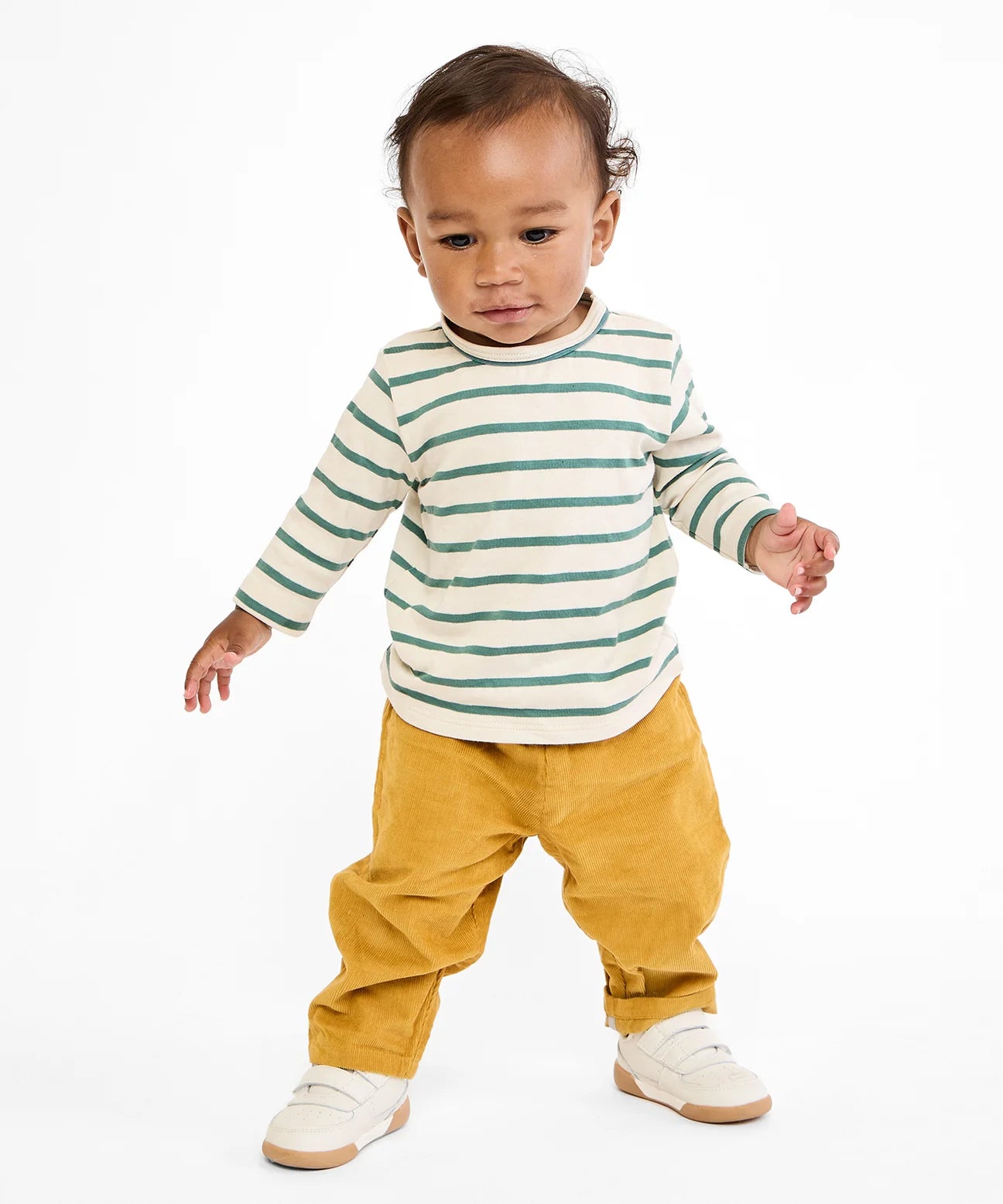 Edward Baby T-Shirt- Pine Stripe