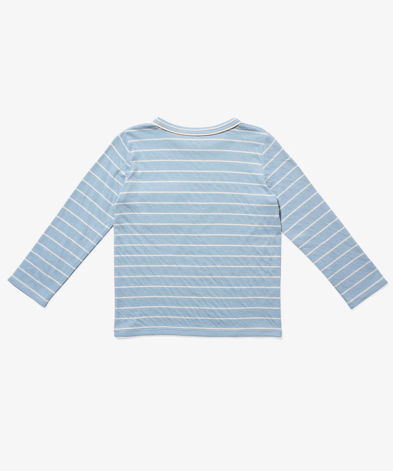 Edward T-Shirt- Dusty Blue Fine Stripe