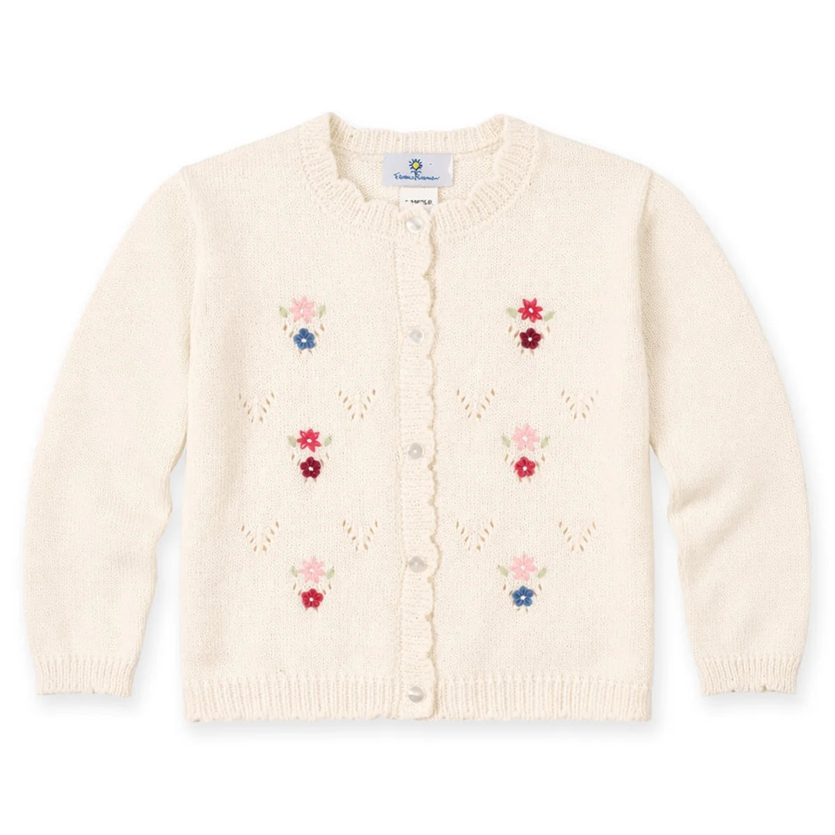 Sweater with Hand Embroidered Flowers