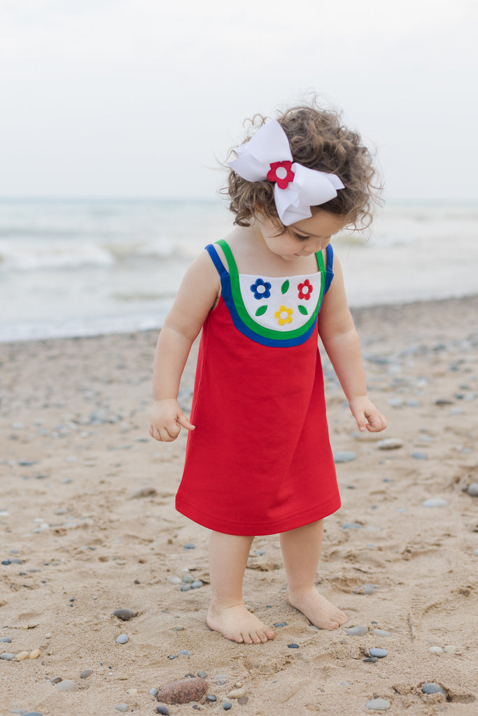 Knit Dress with Flowers (C5207)