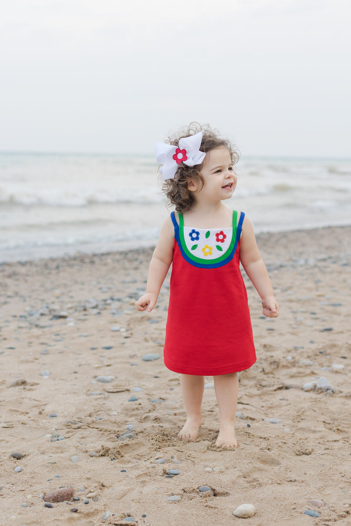 Knit Dress with Flowers (C5207)