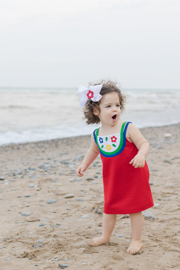 Knit Dress with Flowers (C5207)
