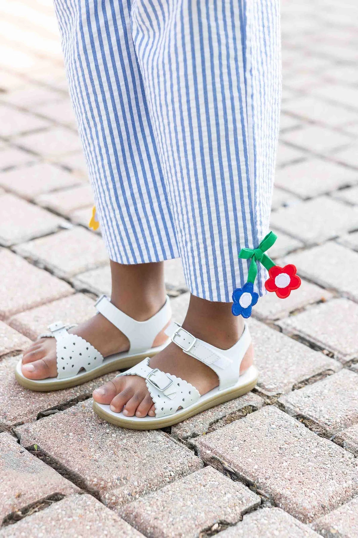 Seersucker Pants with Flowers