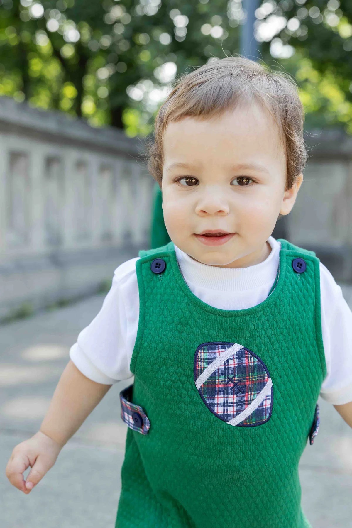 Green Jacquard Knit Longall With football