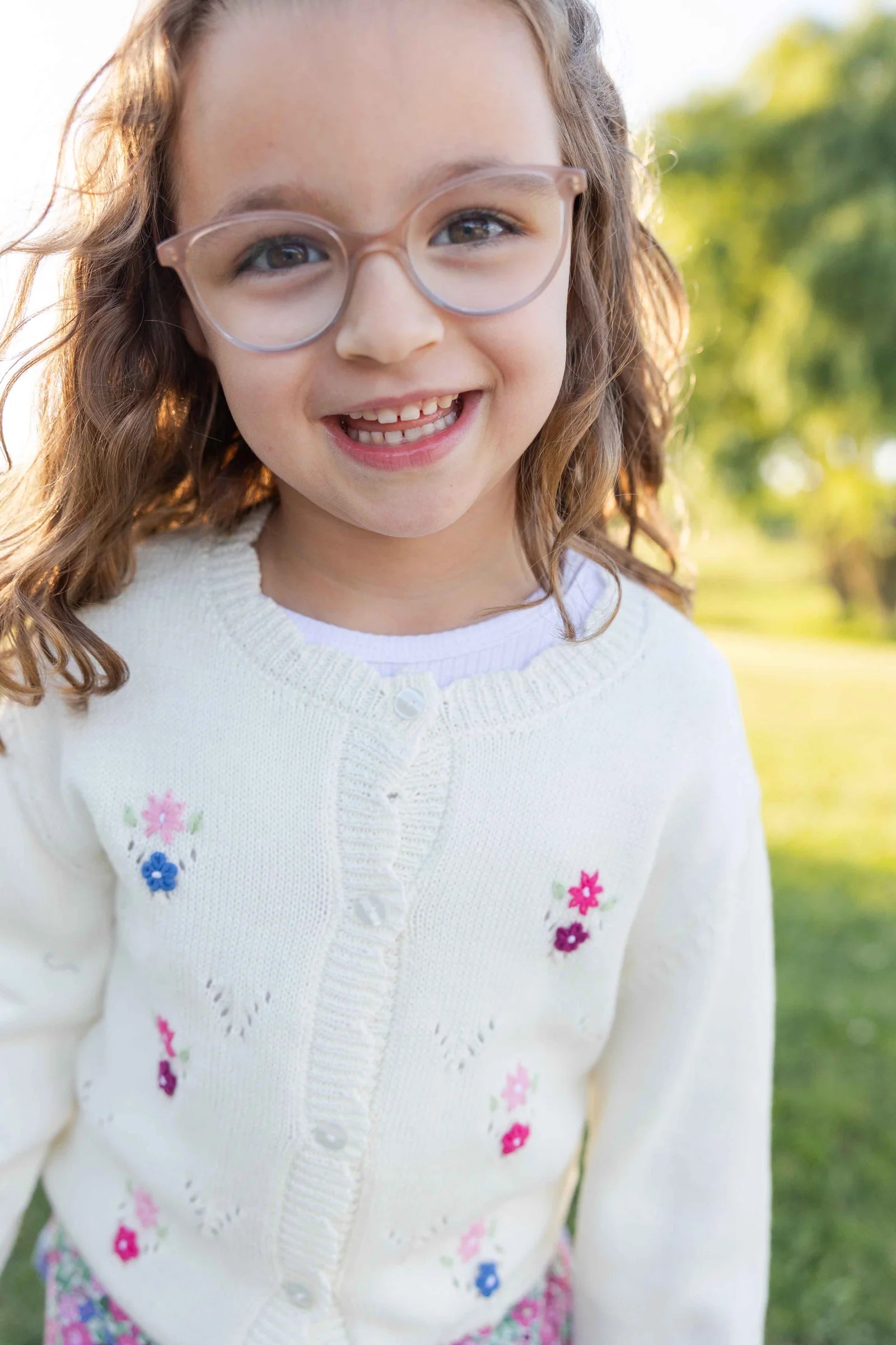 Sweater with Hand Embroidered Flowers