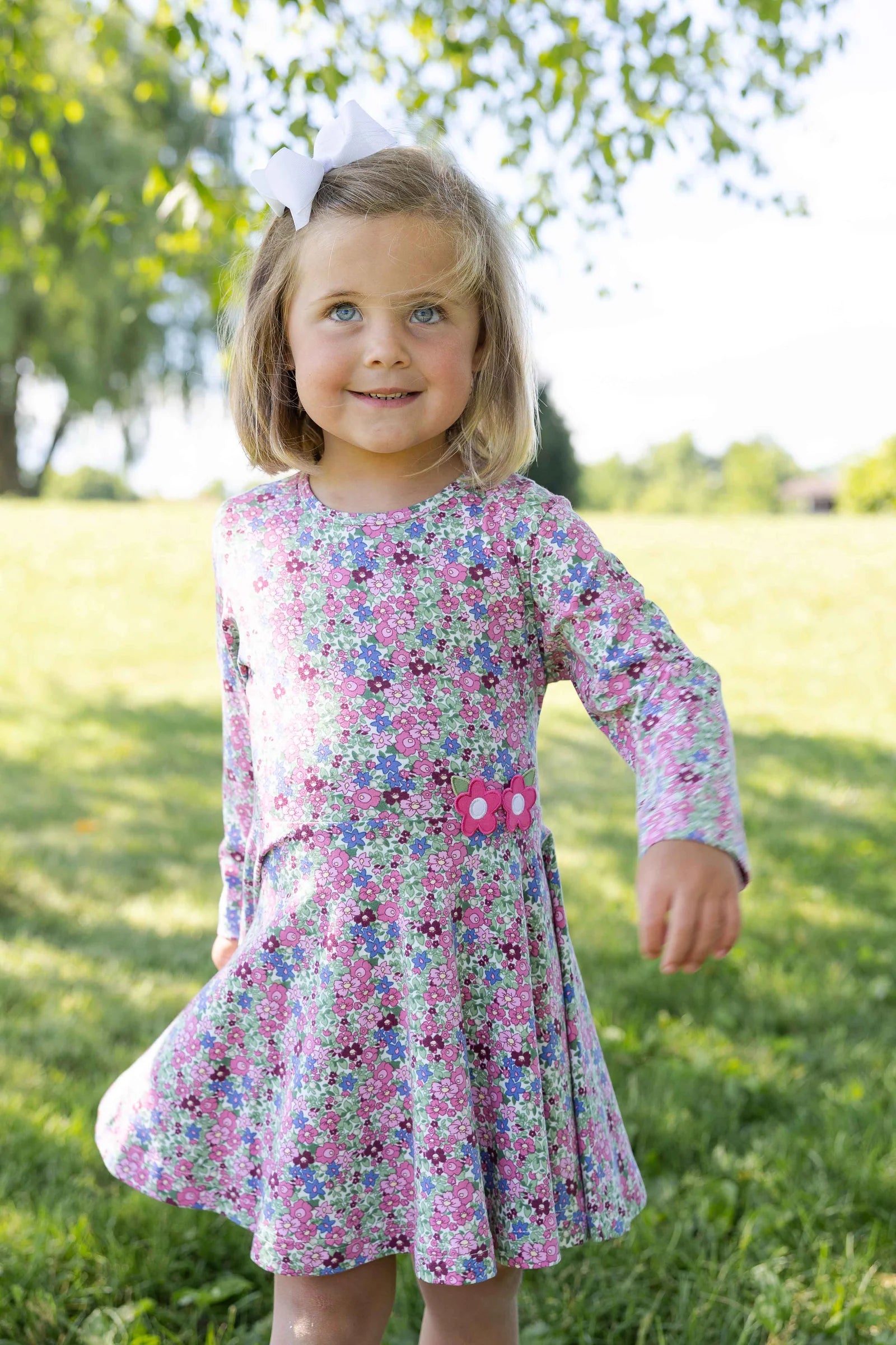 Floral Knit Dress with Flowers