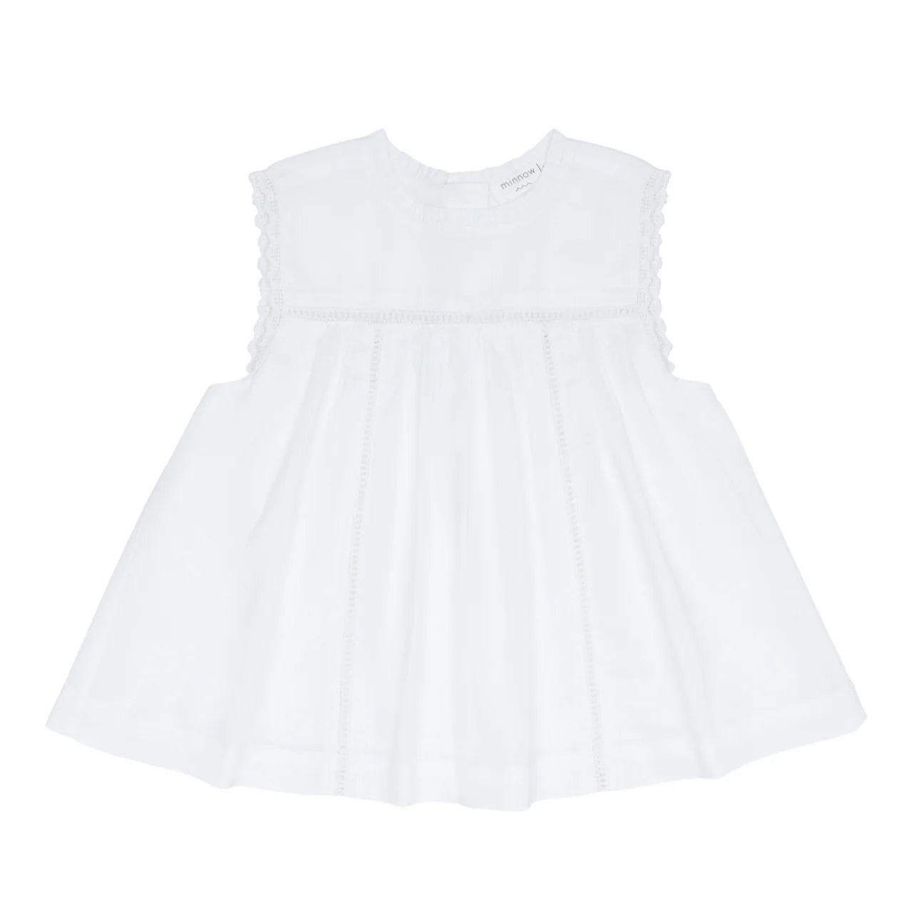 girls white align tank