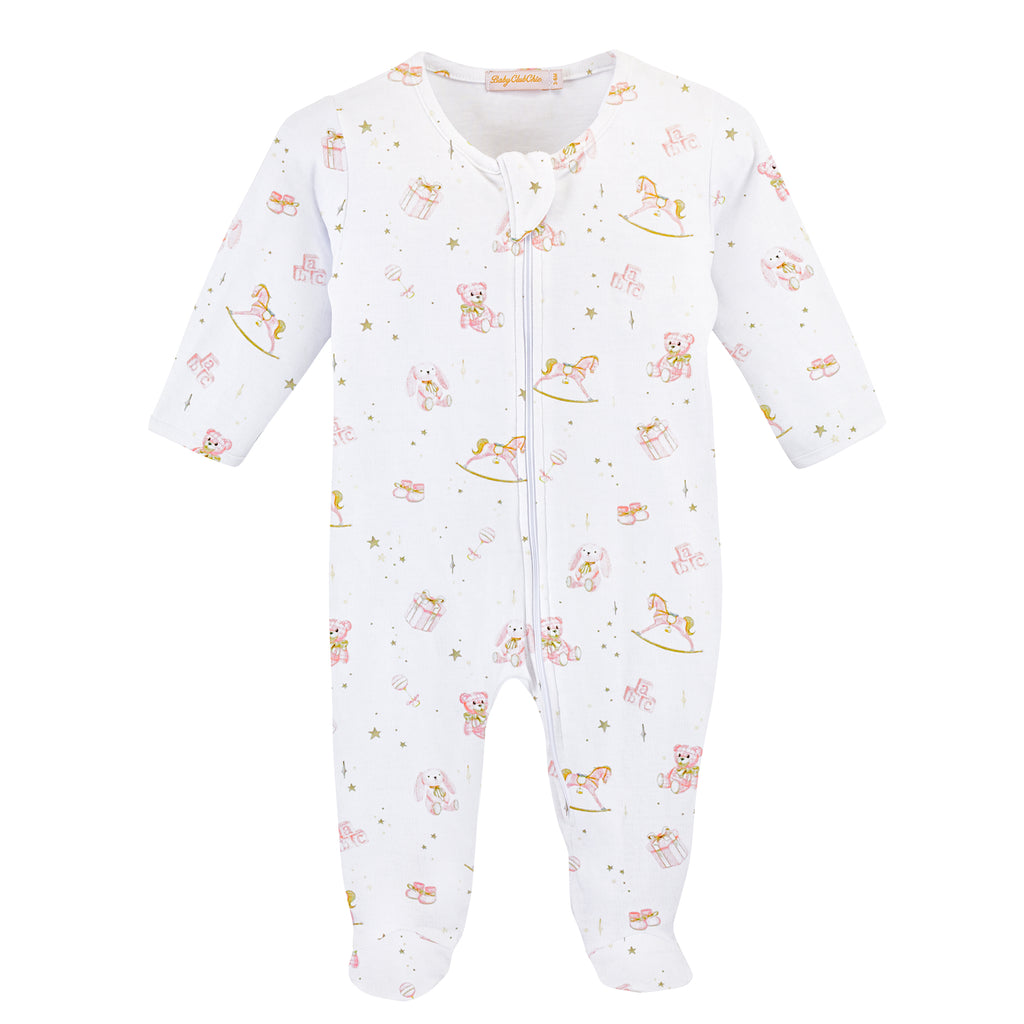 Baby Toys Pink Zipped Footie