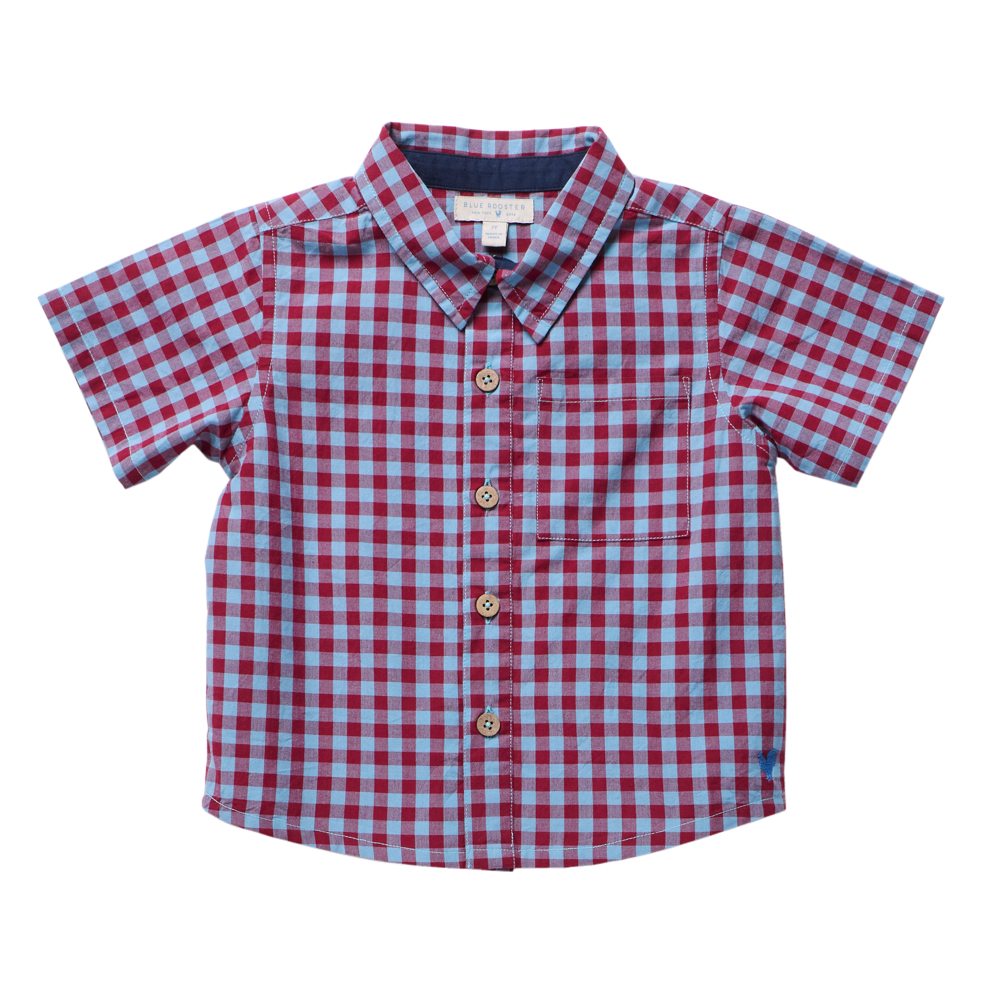 Jack Shirt - Red Light Blue Check