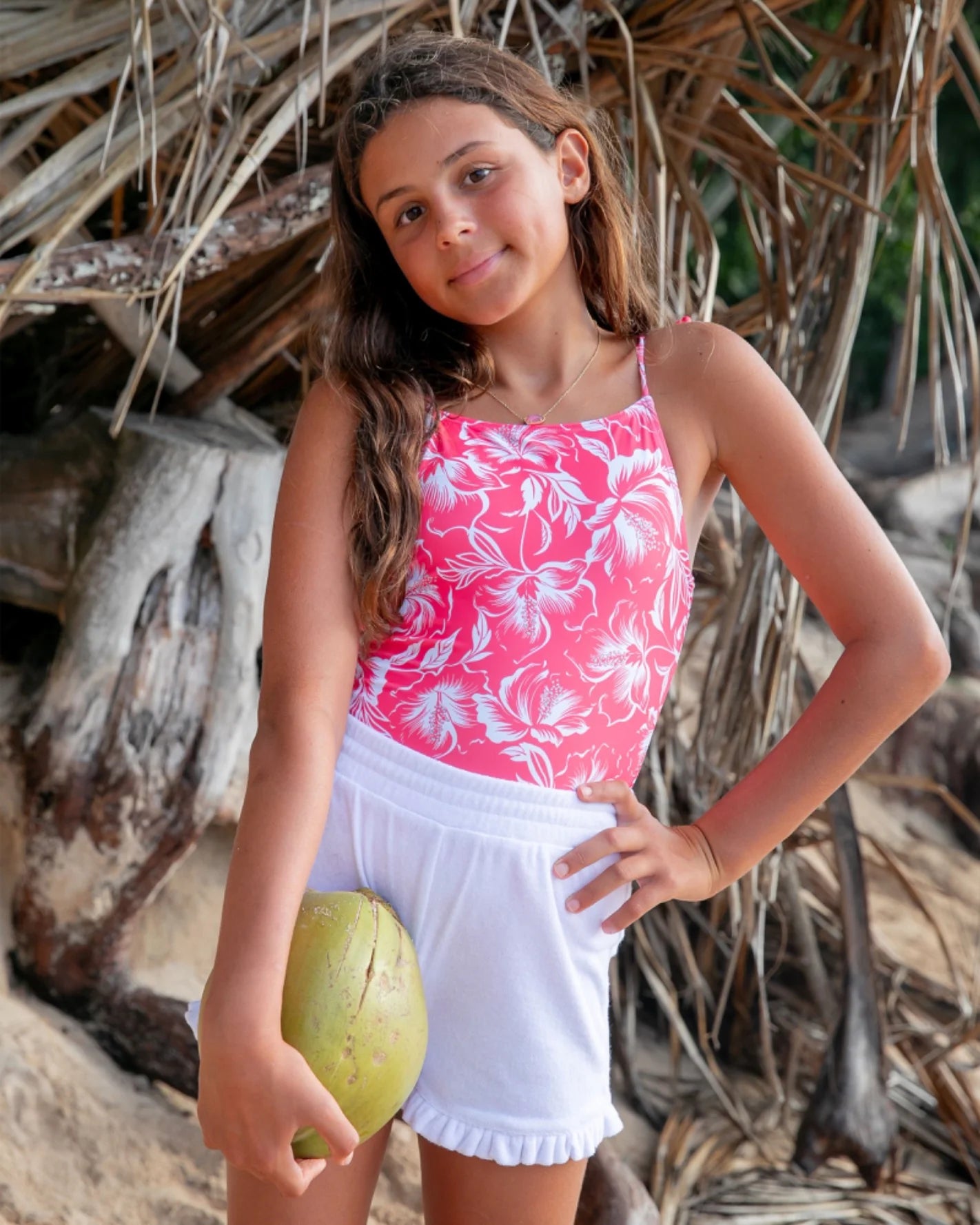 Spring Break Short- White Terry