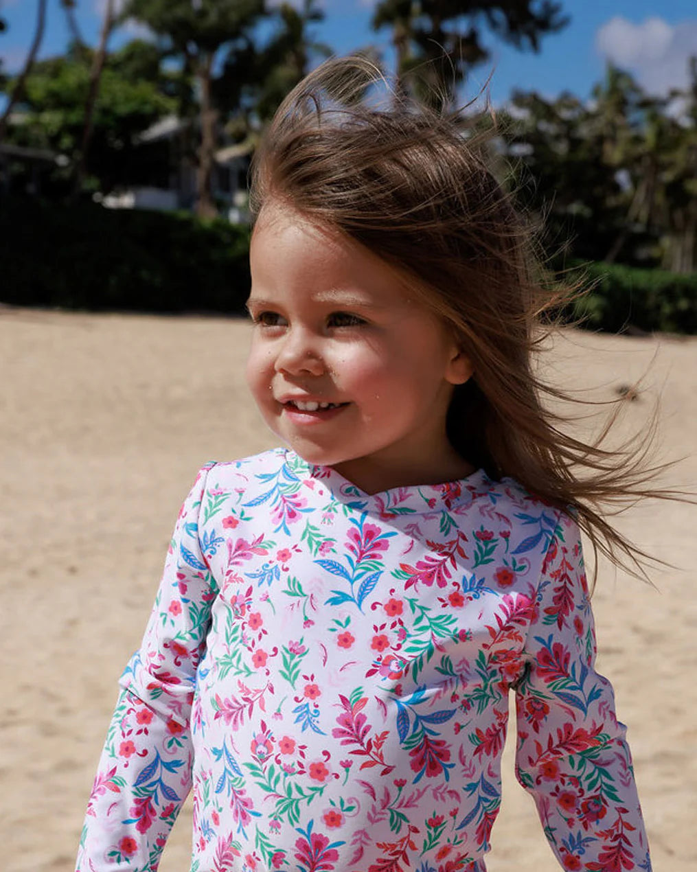 Coastal Cutie One-Piece Rashguard - Seabreeze