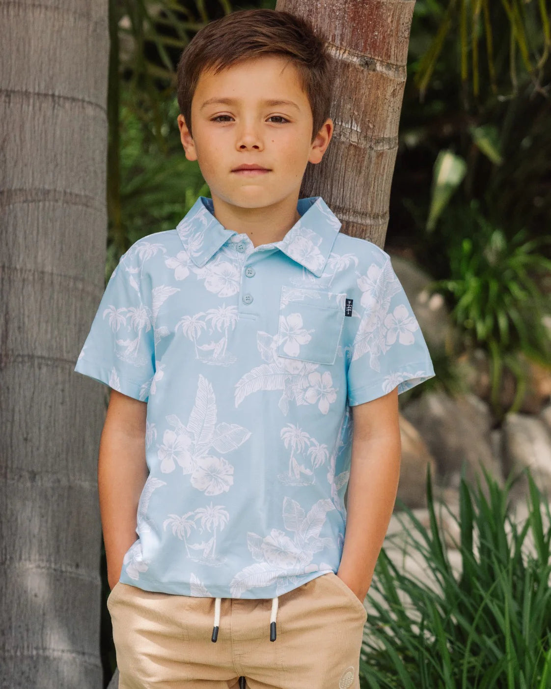 Feel Good Tech Polo - Island Sky