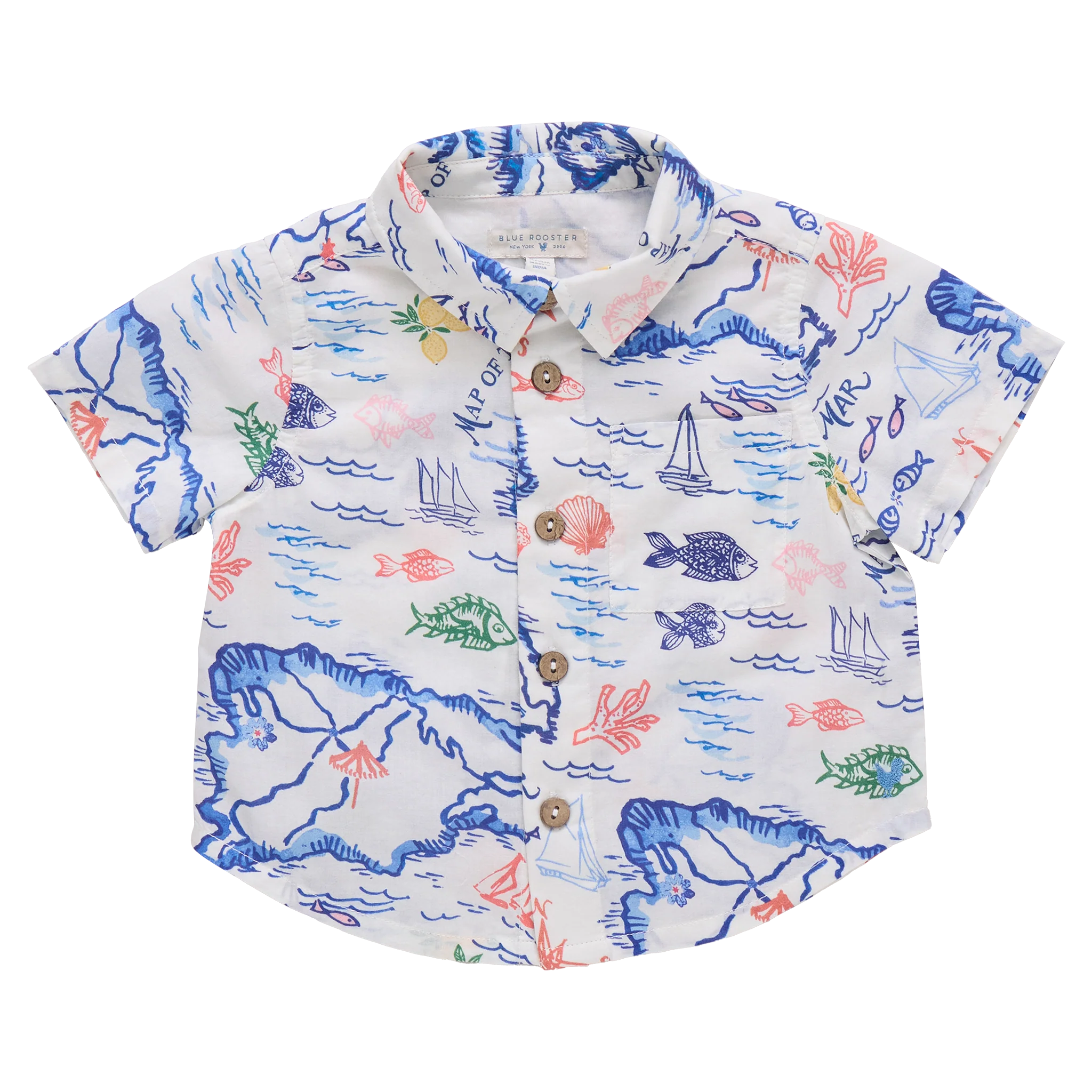 baby boys jack shirt- island map