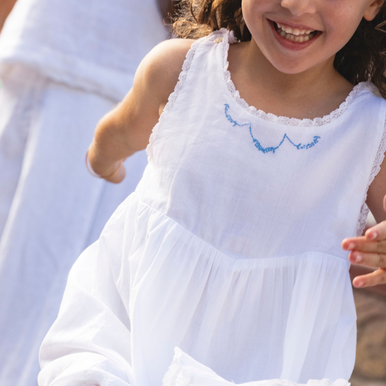 Shell White Simple Dress
