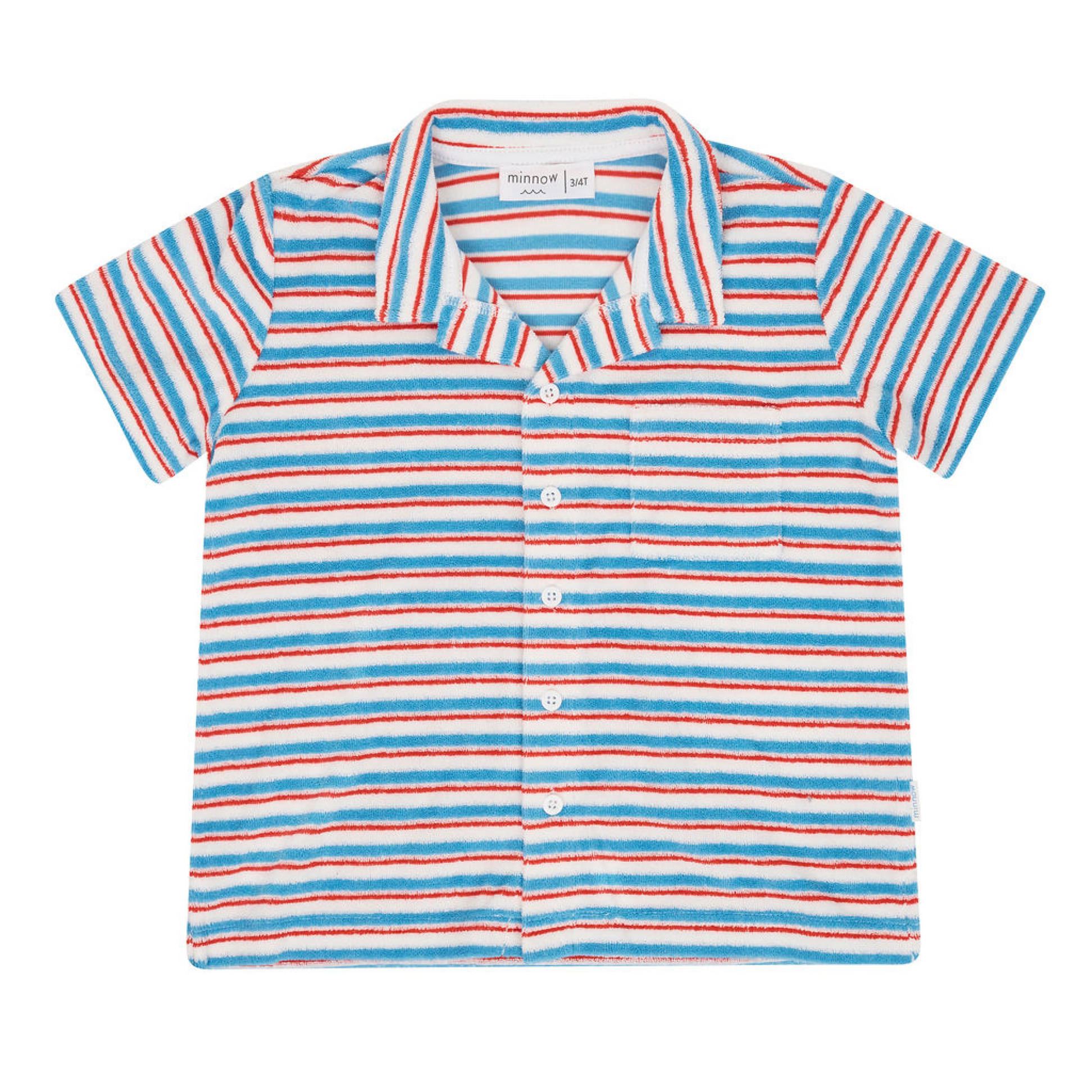 Jetty Stripe French Terry Button Up (Pre-Order)