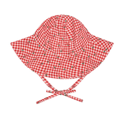 Baby Cranberry Gingham Sun Hat (Pre-Order)