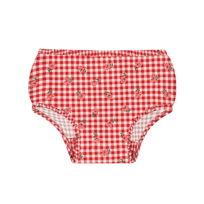 Baby Cranberry Gingham Diaper Cover (Pre-Order)