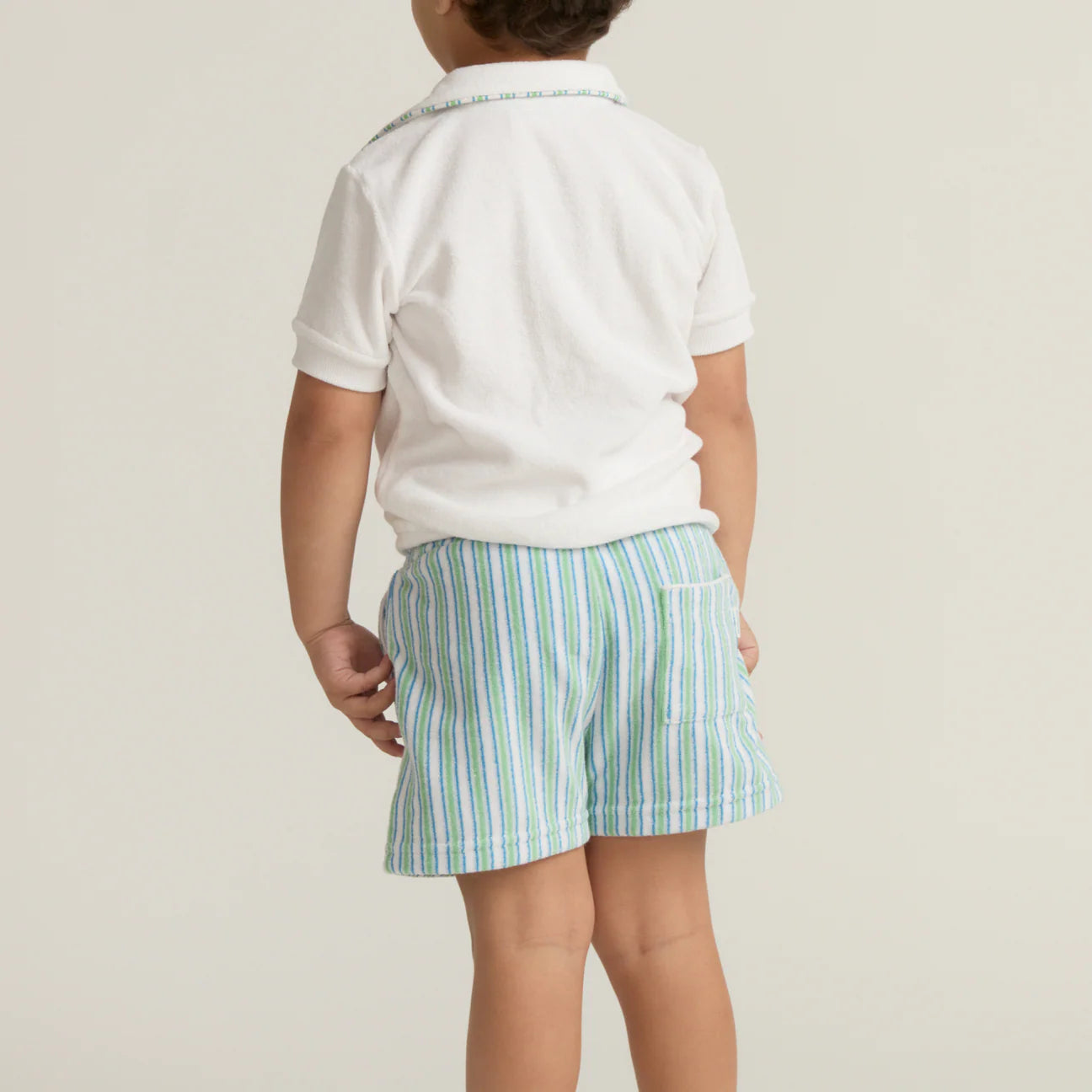 boys tamarin stripe french terry short