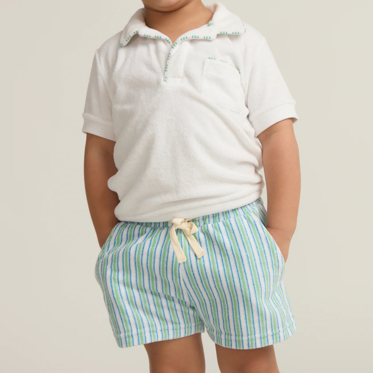 boys tamarin stripe french terry short