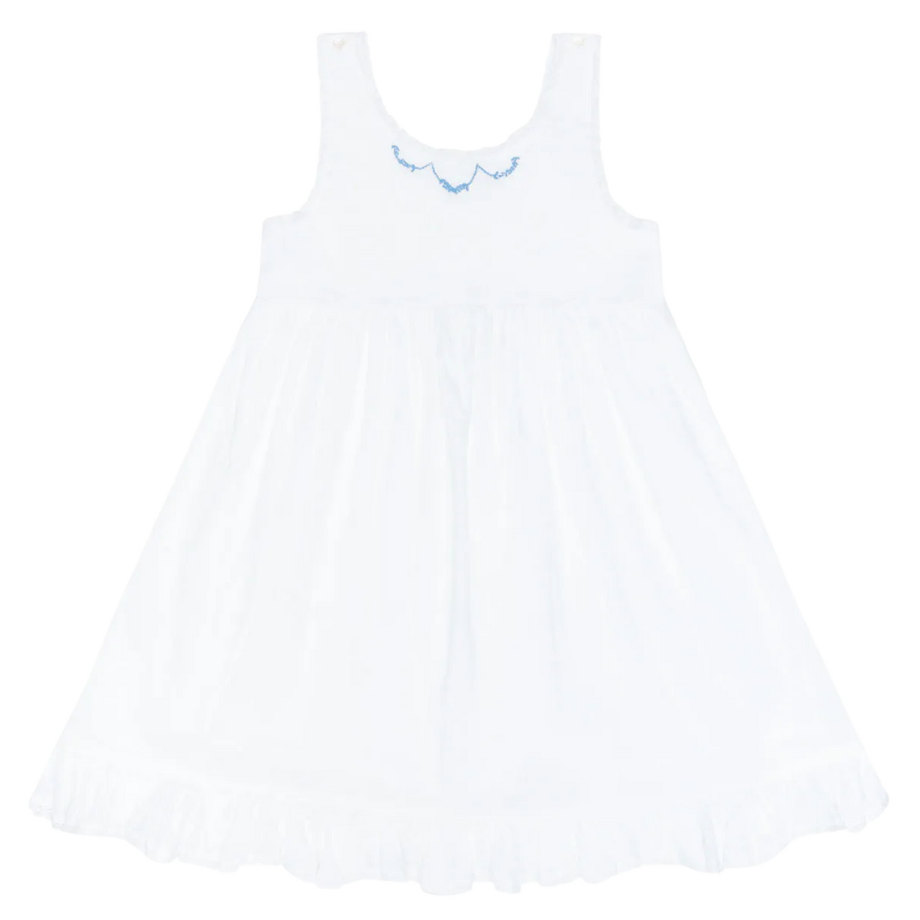 Shell White Simple Dress
