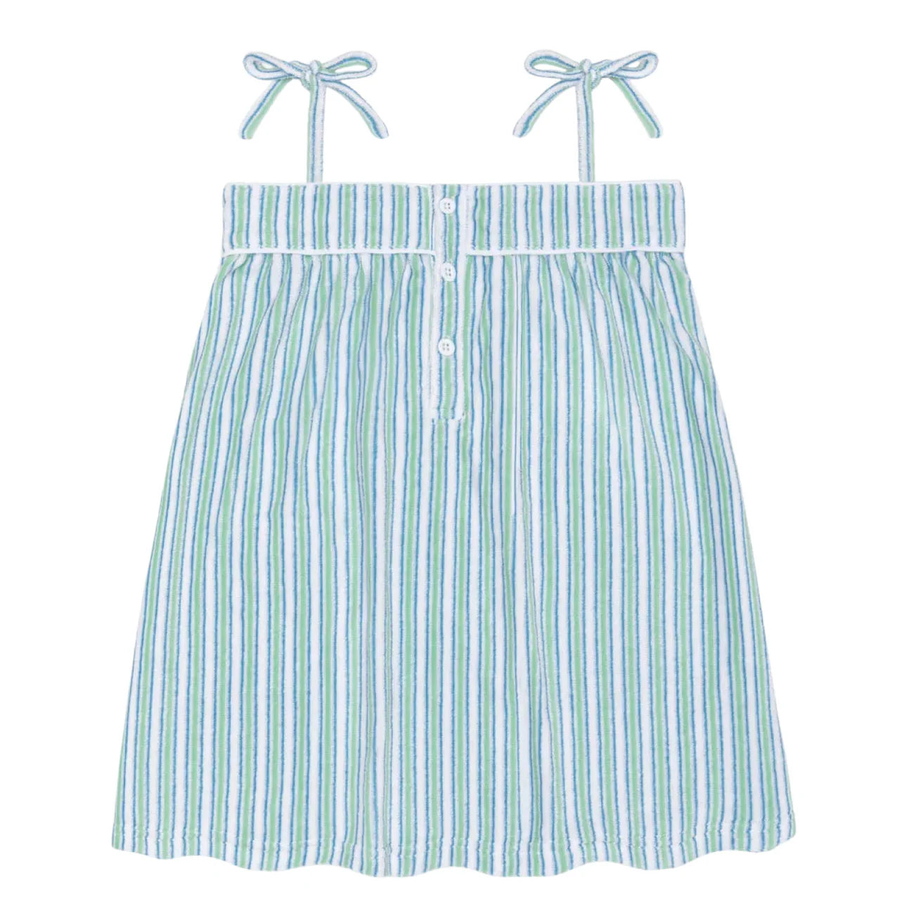 girls tamarin stripe french terry tie-strap dress