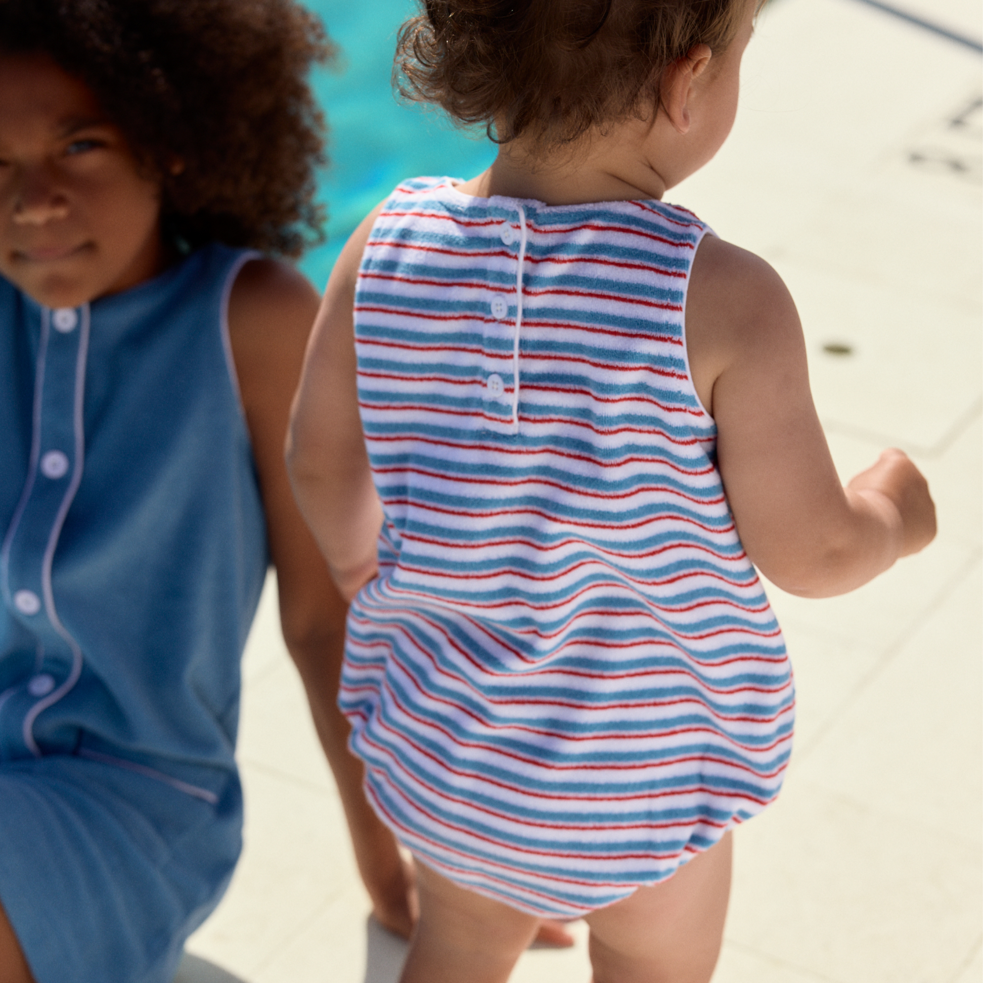 Baby Jetty Stripe French Terry Bubble Romper (Pre-Order)