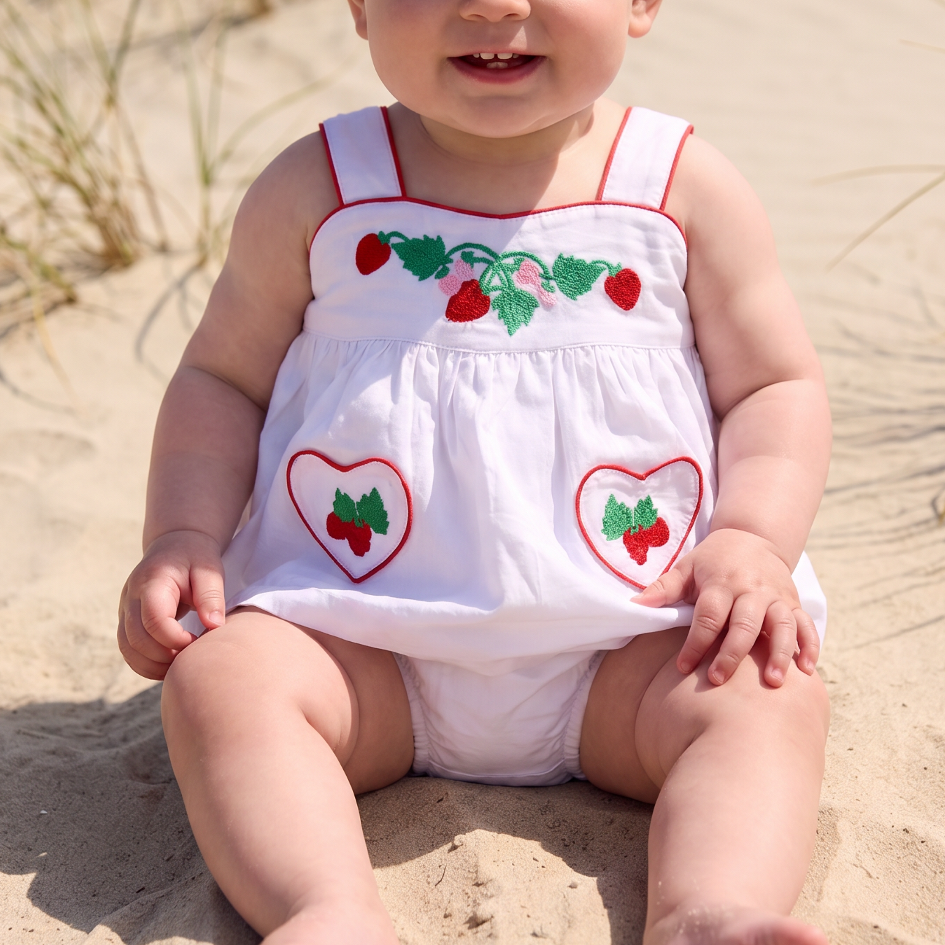 Baby Girls Heart Pocket Tank & Bloomer Set (Pre-Order)